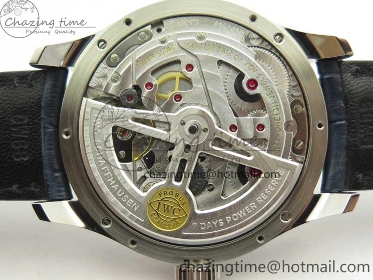 MIROTIME 0212 Affordable Portuguese Real PR Real Annual Calendar IW5035 ZF 1:1 Best Edition White Dial Blue Markers on Blue Leather Strap A 7143